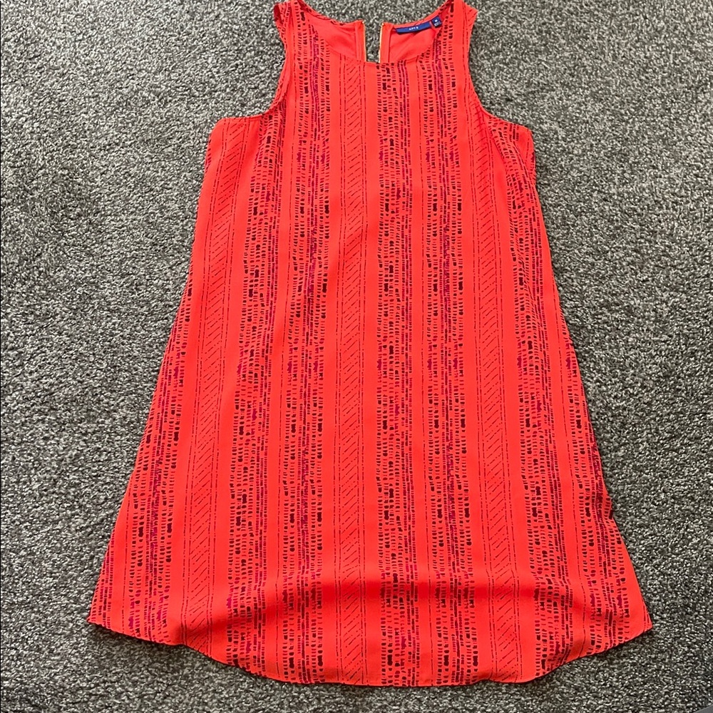 Apt. 9 Vibrant Red Patterned Dress. Brand new, no tags, A line dress
